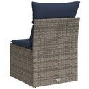 Havemøbelsofa med pude Grå 55 x 62 x 69 cm Poly rattan