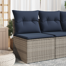 Havemøbelsofa med pude Grå 55 x 62 x 69 cm Poly rattan