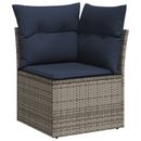 Havemøbelsofa med pude Grå 62 x 62 x 69 cm Poly rattan