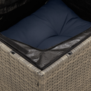 Havemøbelsofa med pude Grå 124 x 62 x 69 cm Poly rattan