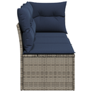 Havemøbelsofa med pude Grå 172 x 62 x 69 cm Poly rattan