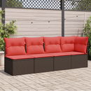 | Havemøbelsofa | med pude Brun 227 x 62 x 69 cm polyrattan