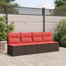 | Havemøbelsofa | med pude Brun 227 x 62 x 69 cm polyrattan
