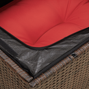 havesofa med hynder 2-personers brun polyrattan