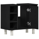Badeværelsesskab Sort eg 60 x 32 x 54 cm Konstrueret træ