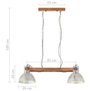 industriel hængelampe 25 W 109 cm E27 sølvfarvet - xlshop.dk