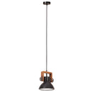 industriel hængelampe 25 W rund 19 cm E27 mat sort - xlshop.dk