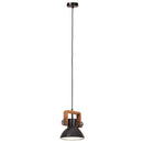 industriel hængelampe 25 W rund 19 cm E27 mat sort - xlshop.dk