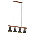 industriel loftlampe E27 mangotræ sort - xlshop.dk