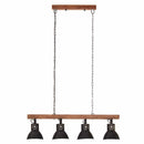 industriel loftlampe E27 mangotræ sort - xlshop.dk