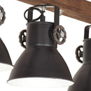 industriel loftlampe E27 mangotræ sort - xlshop.dk