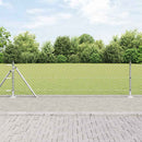 Kædehegn med betonbund 25 x 0,6 m Galvaniseret stål Sølv Mesh - xlshop.dk