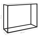 konsolbord 100x35x75 cm hærdet glas hvid - xlshop.dk