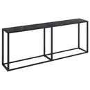 konsolbord 200x35x75,5 cm hærdet glas sort - xlshop.dk