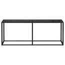 konsolbord 200x35x75,5 cm hærdet glas sort - xlshop.dk
