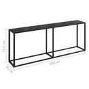 konsolbord 200x35x75,5 cm hærdet glas sort - xlshop.dk