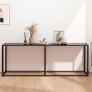 konsolbord 200x35x75,5 cm hærdet glas sort - xlshop.dk