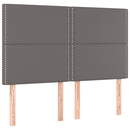 kontinentalseng med madras 140x190 cm kunstlæder grå - xlshop.dk