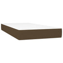 kontinentalseng med madras 80x200 cm stof mørkebrun - xlshop.dk