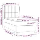 kontinentalseng med madras 90x190 cm stof cremefarvet - xlshop.dk