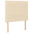 kontinentalseng med madras 90x190 cm stof cremefarvet - xlshop.dk