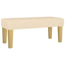 kontinentalseng med madras 90x190 cm stof cremefarvet - xlshop.dk