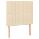kontinentalseng med madras 90x190 cm stof cremefarvet - xlshop.dk