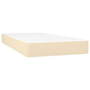 kontinentalseng med madras 90x190 cm stof cremefarvet - xlshop.dk