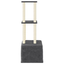kradsetræ med sisalkradsestolper 133,5 cm mørkegrå - xlshop.dk