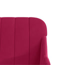 lænestol 63x76x80 cm velour Vinrød - xlshop.dk
