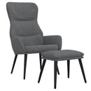 lænestol med skammel stof lysegrå - xlshop.dk