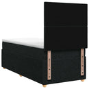 LED boksmadrasseng med madras Sort 80 x 200 cm Stof - xlshop.dk