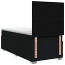 LED boksmadrasseng med madras Sort 80 x 200 cm Stof - xlshop.dk