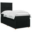 LED boksmadrasseng med madras Sort 80 x 200 cm Stof - xlshop.dk