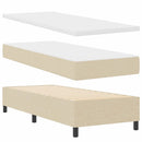 LED Box Spring Bed med hovedgærde Creme 80 x 200 cm Stof - xlshop.dk