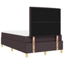 LED Box Spring Bed med hovedgærde Mørk Brun 120 x 190 cm Stof - xlshop.dk