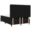 LED Box Spring Bed med hovedgærde Sort 160 x 200 cm Stof - xlshop.dk