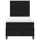 LED Box Spring Bed med hovedgærde Sort 80 x 200 cm Fløjl - xlshop.dk
