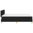 LED Box Spring Bed med LED-lysstrimler Sort 160 x 200 cm Stof - xlshop.dk