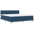 LED Box Spring Bed med pude Blå 180 x 200 cm Stof - xlshop.dk