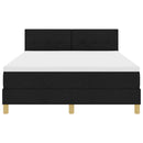 LED Box Spring Bed med pude Sort 160 x 200 cm Stof - xlshop.dk