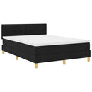 LED Box Spring Bed med pude Sort 160 x 200 cm Stof - xlshop.dk