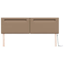 LED sengegavl Cappuccino 180 cm Faux læder - xlshop.dk