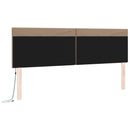 LED sengegavl Cappuccino 180 cm Faux læder - xlshop.dk