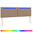 LED sengegavl Cappuccino 180 cm Faux læder - xlshop.dk