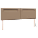 LED sengegavl Cappuccino 180 cm Faux læder - xlshop.dk