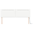 LED sengegavl Hvid 180 cm Faux læder - xlshop.dk