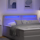 LED sengegavl Hvid 180 cm Faux læder - xlshop.dk