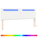 LED sengegavl Hvid 180 cm Faux læder - xlshop.dk
