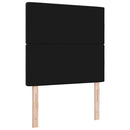 LED sengegavl med LED-lysstrimler Sort 100 cm Fløjl - xlshop.dk